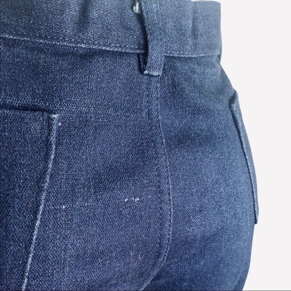 VINTAGE HER DARK BLUE DENIM CROP CAPRI HIGH RISE JEANS WOMEN SIZE 32 TAW… - Picture 10 of 15